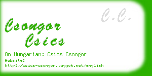 csongor csics business card